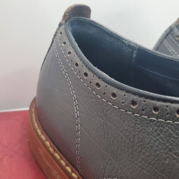 Cole Haan Grand OS Oxford Gray Leather Tie Shoes 10 M C25151 Comfort EUC